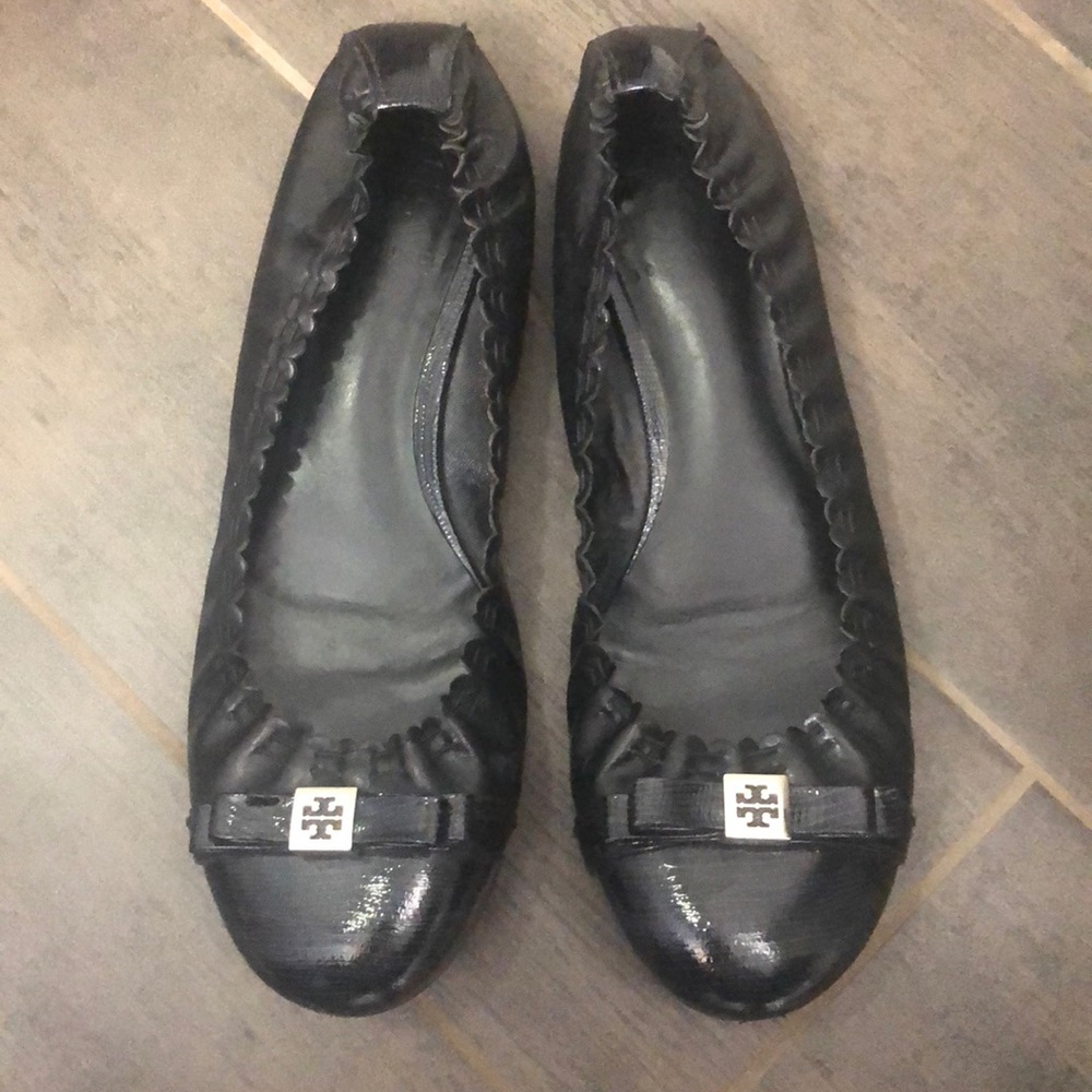 Tory Burch Black Flats
